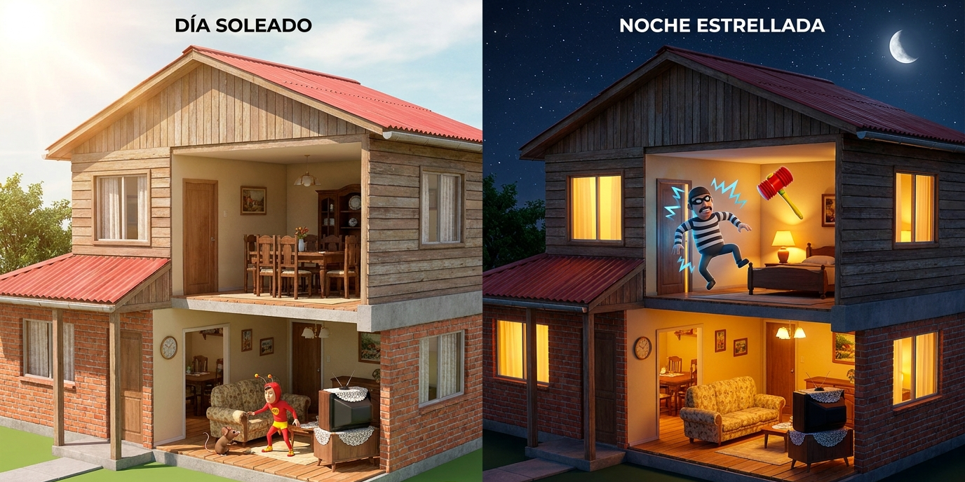 Corte 3D de la Casa y Poderes del Chapulín